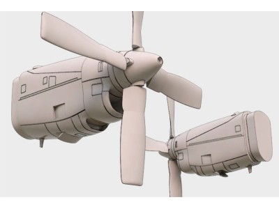 C-130 E-H engine set (Italeri kit) 