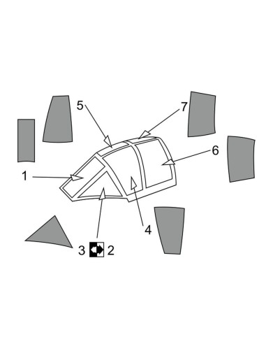 MXY-7 Ohka model 22 Canopy mask (Brengun kit) 