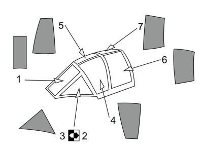 MXY-7 Ohka model 22 Canopy mask (Brengun kit) 