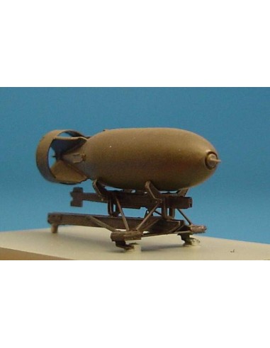 British 500lb bomb with bomb rack 