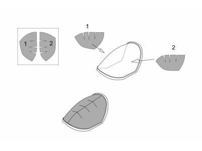 Me P1103 rocket fighter canopy mask (Brengun kit) 
