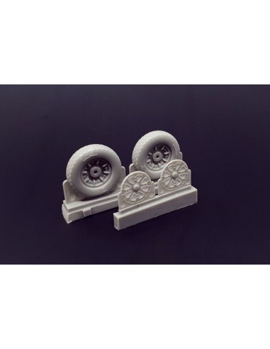 F4U Corsair Block Thread Wheels set 