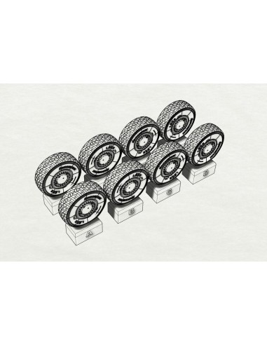 JGSDF Type 16 Wheels (Aoshima kit) 