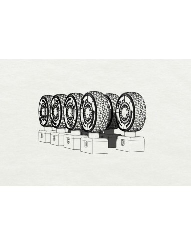 JGSDF Type 16 Wheels (Aoshima kit) 