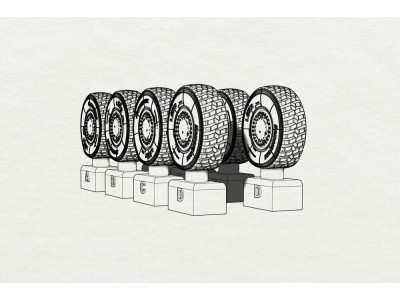 JGSDF Type 16 Wheels (Aoshima kit) 