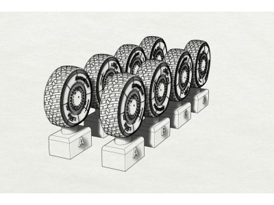 JGSDF Type 16 Wheels (Tamiya kit) 