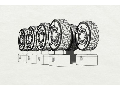 JGSDF Type 16 Wheels (Tamiya kit) 