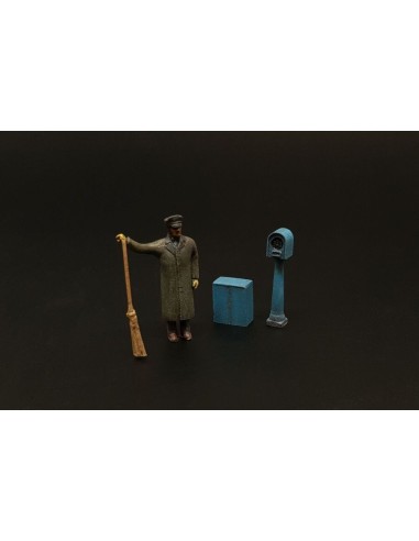 Street sweeper and parking meter 