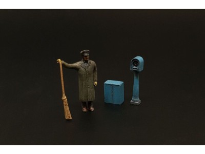 Street sweeper and parking meter 
