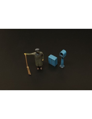 Street sweeper and parking meter 