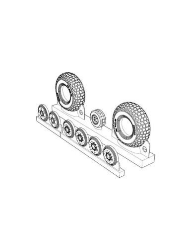 DH 98 Mosquito wheels block thread 