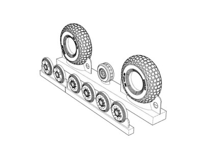 DH 98 Mosquito wheels block thread 