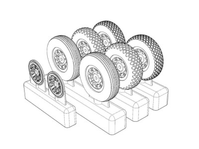 P-47N Wheels (3 type of pattern) 