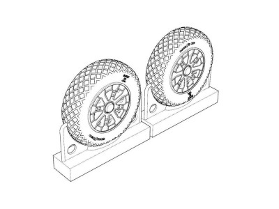 F4U Corsair Diamond Thread Wheels set 
