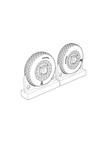 F4U Corsair Block Thread Wheels set 