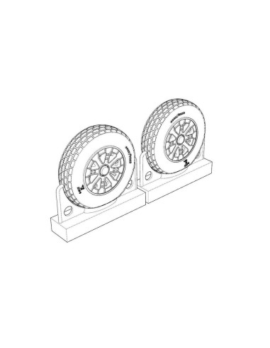 F4U Corsair Block Thread Wheels set 