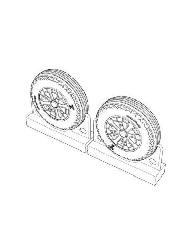 F4U Corsair Ribbed-Diamond Thread Wheels set 
