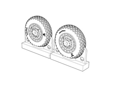 F4U Corsair Cross Thread Wheels set 