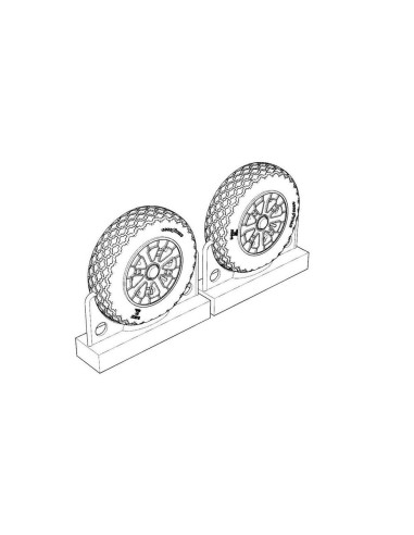 F4U Corsair Cross Thread Wheels set 
