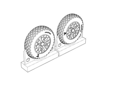 F4U Corsair Cross Thread Wheels set 