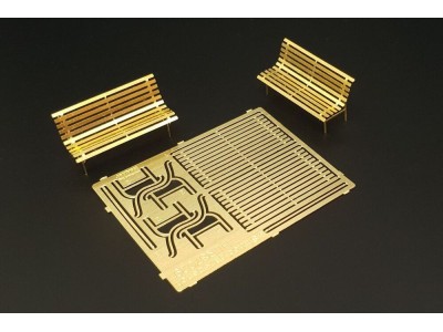 Slatted park bench (2sets) 