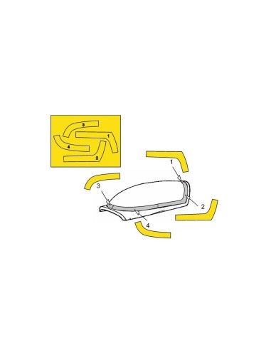Extra EA-300L Canopy masks (Brengun kit) 