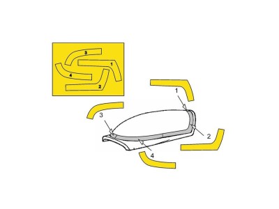 Extra EA-300L Canopy masks (Brengun kit) 