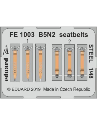 B5N2 seatbelts STEEL for Hasegawa 