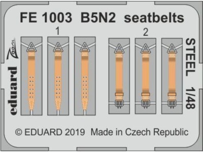 B5N2 seatbelts STEEL for Hasegawa 