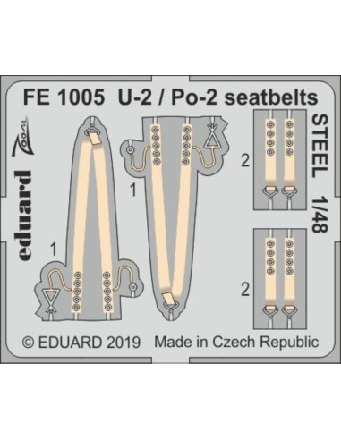 U-2 / Po-2 seatbelts STEEL for ICM 