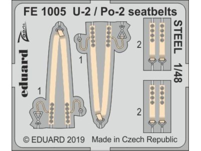 U-2 / Po-2 seatbelts STEEL for ICM 