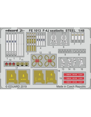 F-4J seatbelts STEEL for Academy 