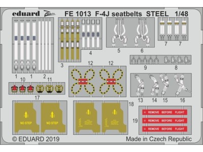 F-4J seatbelts STEEL for Academy 