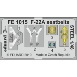 F-22A seatbelts STEEL for Hasegawa 
