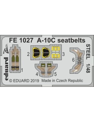 A-10C seatbelts STEEL for Italeri 