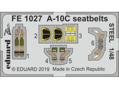 A-10C seatbelts STEEL for Italeri 