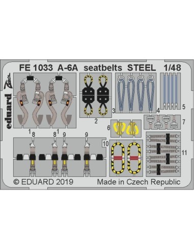 A-6A seatbelts STEEL for Hobby Boss 