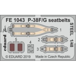 P-38F/G seatbelts STEEL for Tamiya 