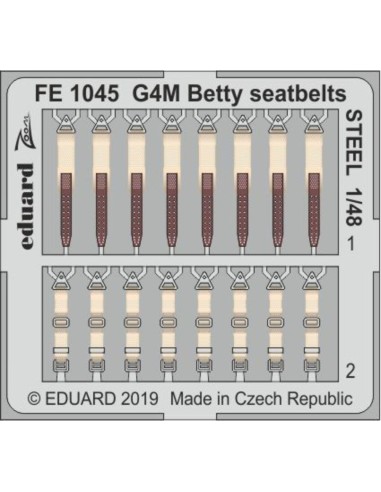 G4M Betty seatbelts STEEL for Tamiya 