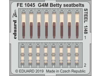 G4M Betty seatbelts STEEL for Tamiya 