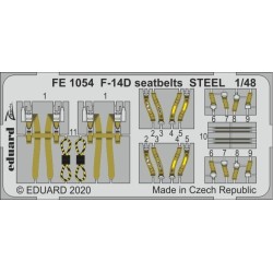 F-14D seatbelts STEEL for AMK 