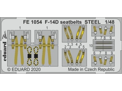 F-14D seatbelts STEEL for AMK 
