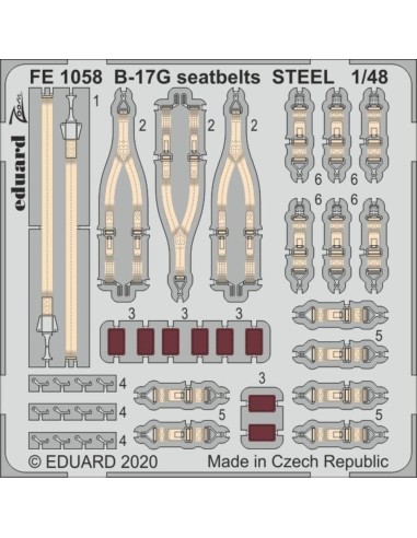 B-17G seatbelts STEEL for HKM 