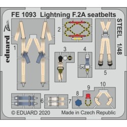Lightning F.2A seatbelts STEEL for Airfix 