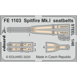 Spitfire Mk.I seatbelts STEEL for Airfix 