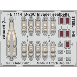 B-26C Invader seatbelts STEEL for ICM 