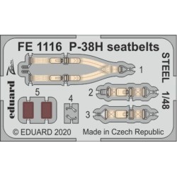 P-38H seatbelts STEEL for Tamiya 