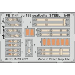 Ju 188 seatbelts STEEL 1/48 for REVELL 