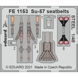 Su-57 seatbelts STEEL 1/48 for ZVEZDA 