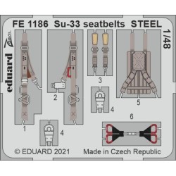 Su-33 seatbelts STEEL 1/48 for MINIBASE 